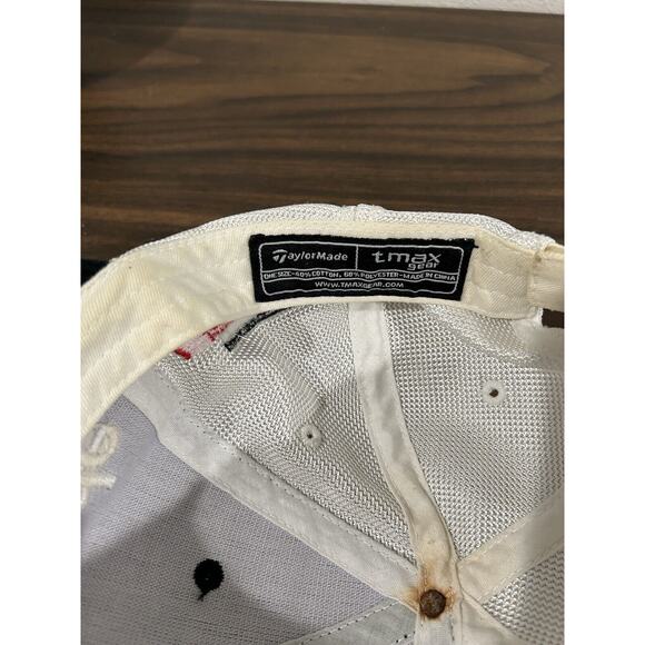 TaylorMade R7 Golf Hat Black Red & White Mesh Back Adjustable TMAX Gear Cap - Picture 6 of 6